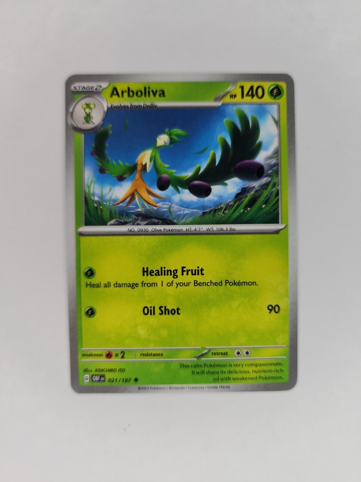 Arboliva 21/197 Pokémon TGC Obsidian Flames