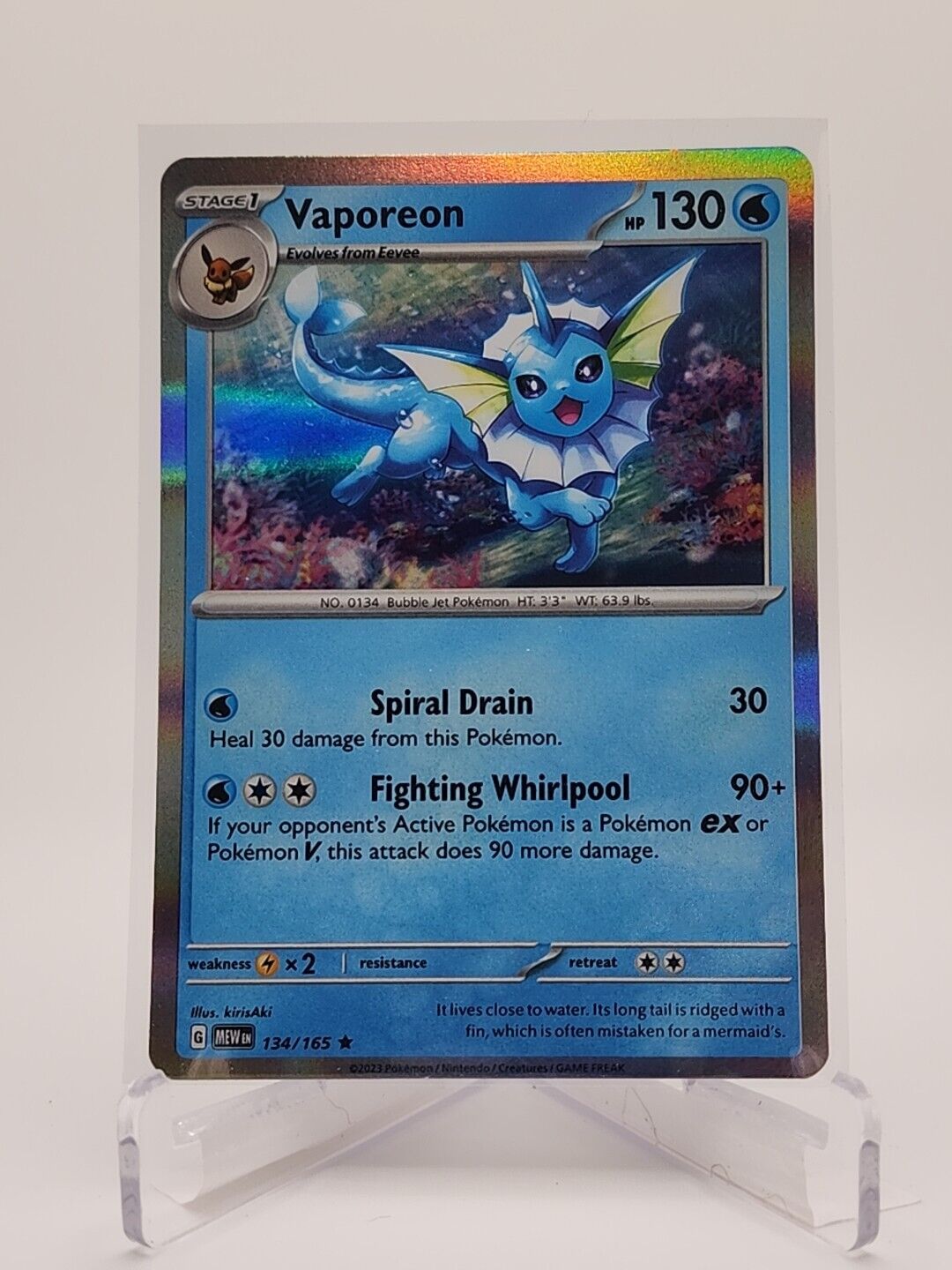 134/165 Vaporeon  Pokémon TGC Scarlet & Violet - 151