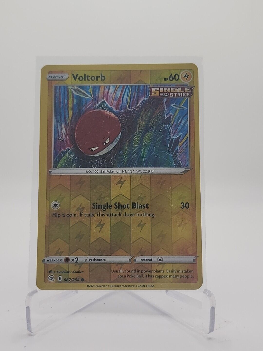 Voltorb [Reverse Holo] 87/264 Pokémon TGC Fusion Strike