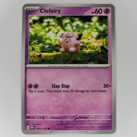 Clefairy 81/197 Pokémon TGC Obsidian Flames