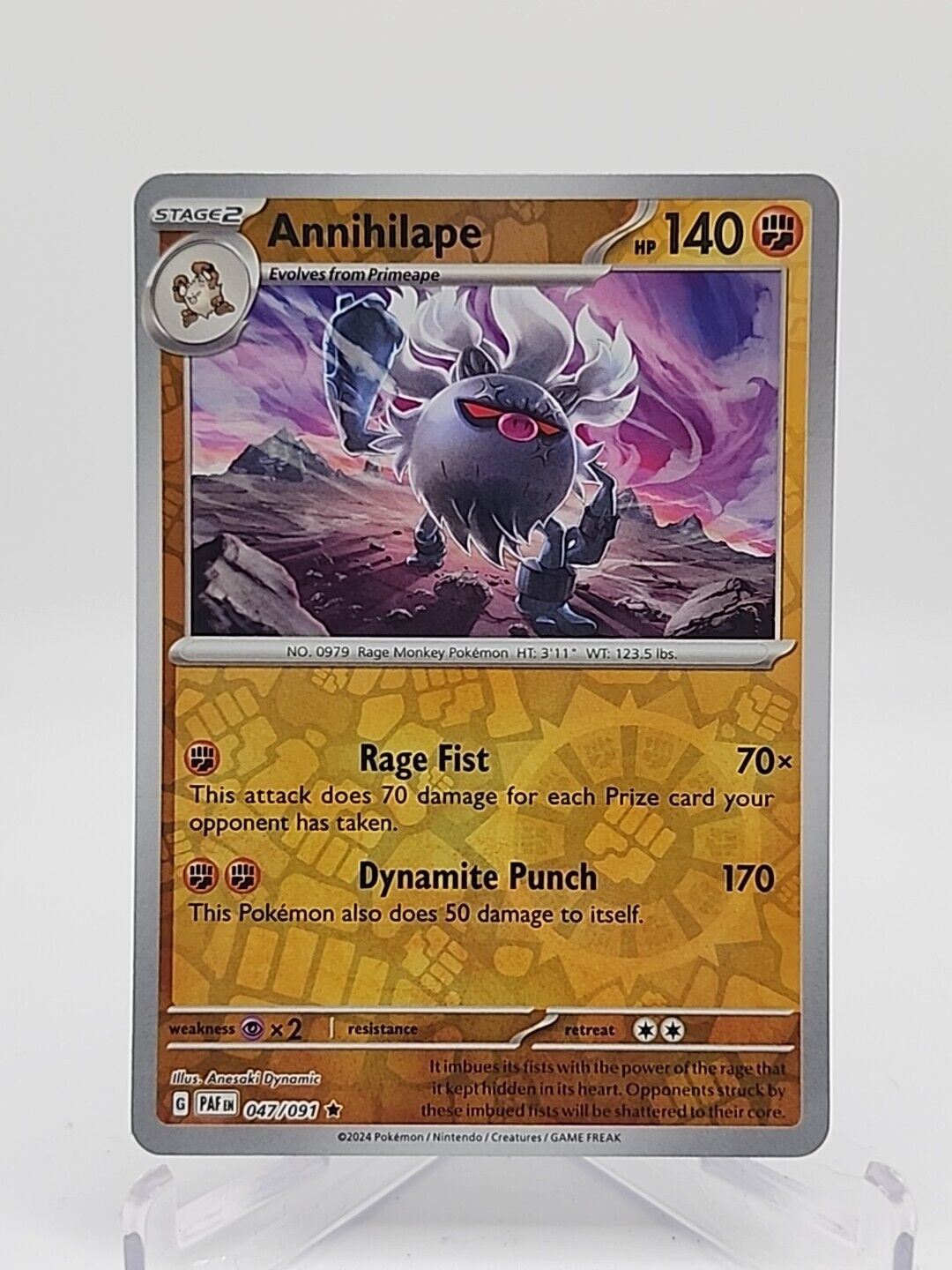 Annihilape [Reverse Holo]  47/91 Pokémon TCG Paldean Fates