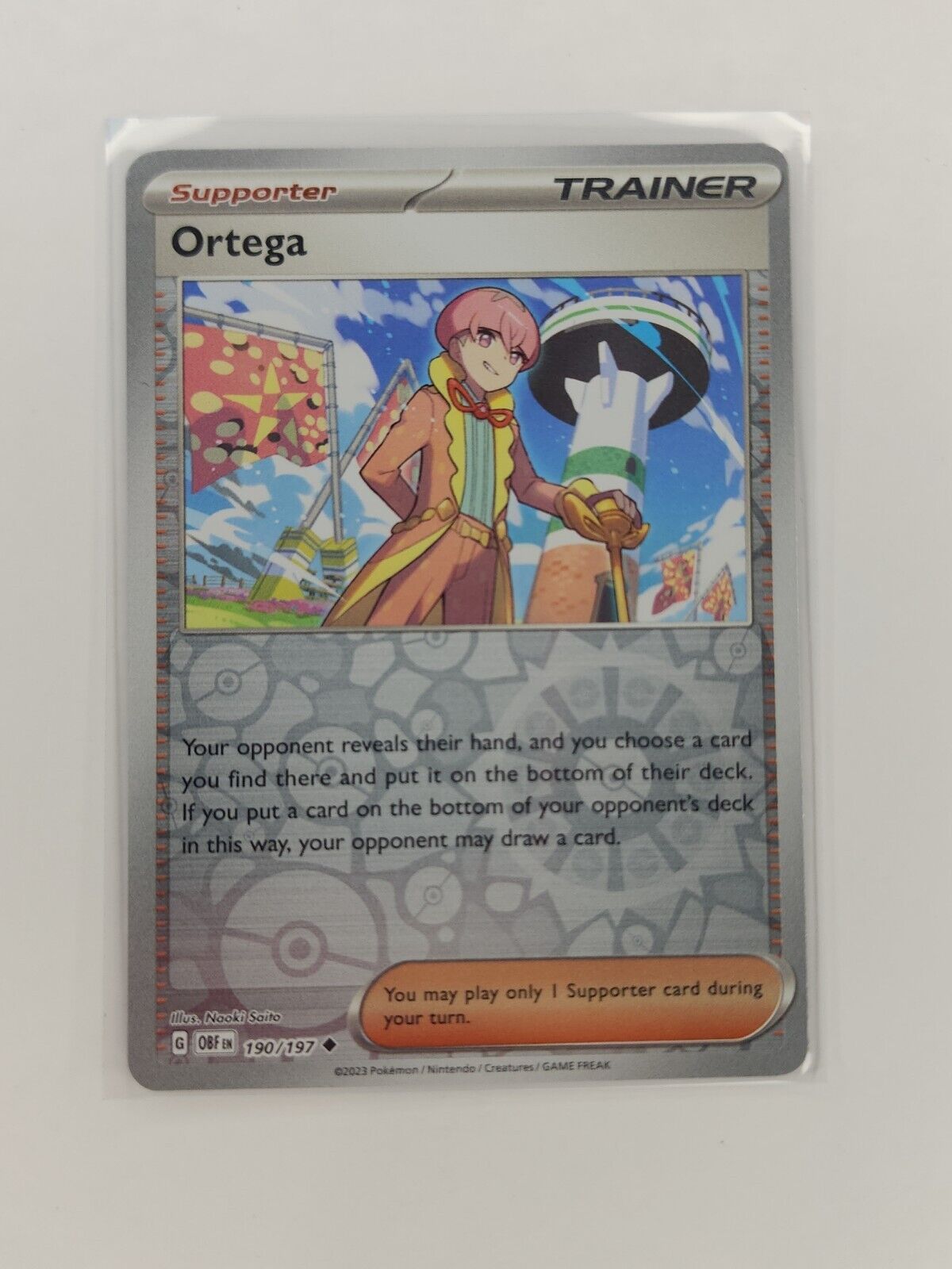 Ortega [Reverse Holo] 190/197 Pokémon TGC Obsidian Flames