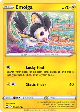 Emolga  54/195 Pokémon TCG Silver Tempest