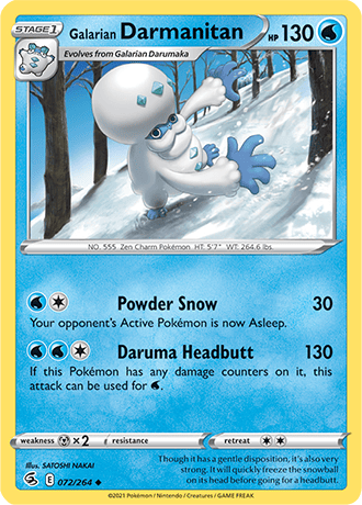 Galarian Darmanitan  72/264 Pokémon TCG Fusion Strike