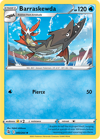 Barraskewda  83/264 Pokémon TCG Fusion Strike