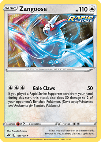 Zangoose [Reverse Holo]  120/203 Pokémon TCG Chilling Reign