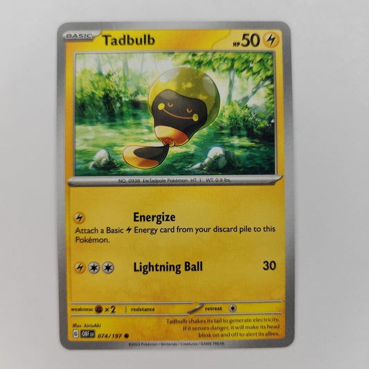 Tadbulb 74/197 Pokémon TGC Obsidian Flames