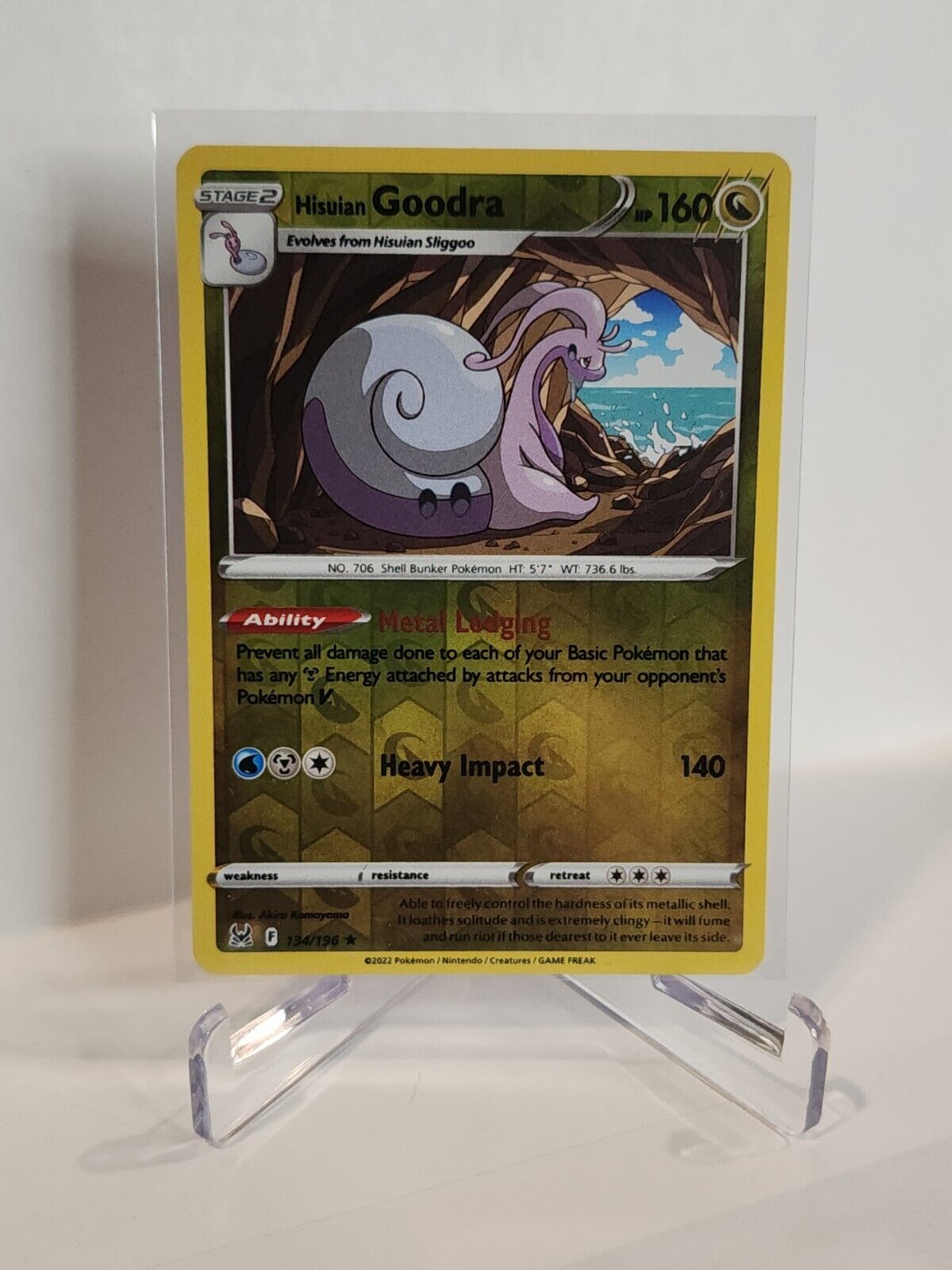 134/196 Hisuian Goodra [Reverse Holo]  Pokémon TGC Lost Origin