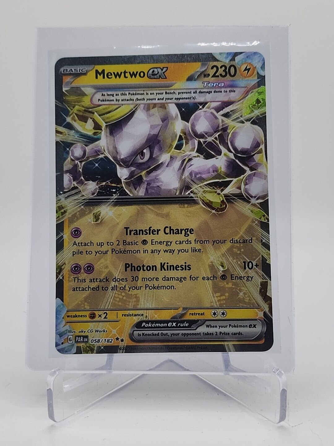 Mewtwo ex [Holo]  58/182 Pokémon TCG Paradox Rift