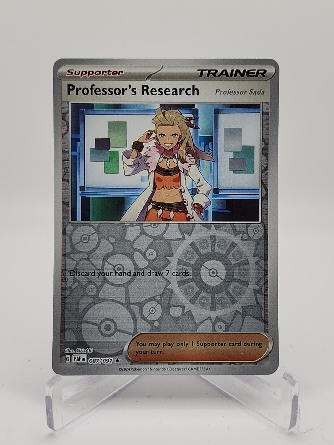 Professor's Research [Reverse Holo]  87/91 Pokémon TCG Paldean Fates