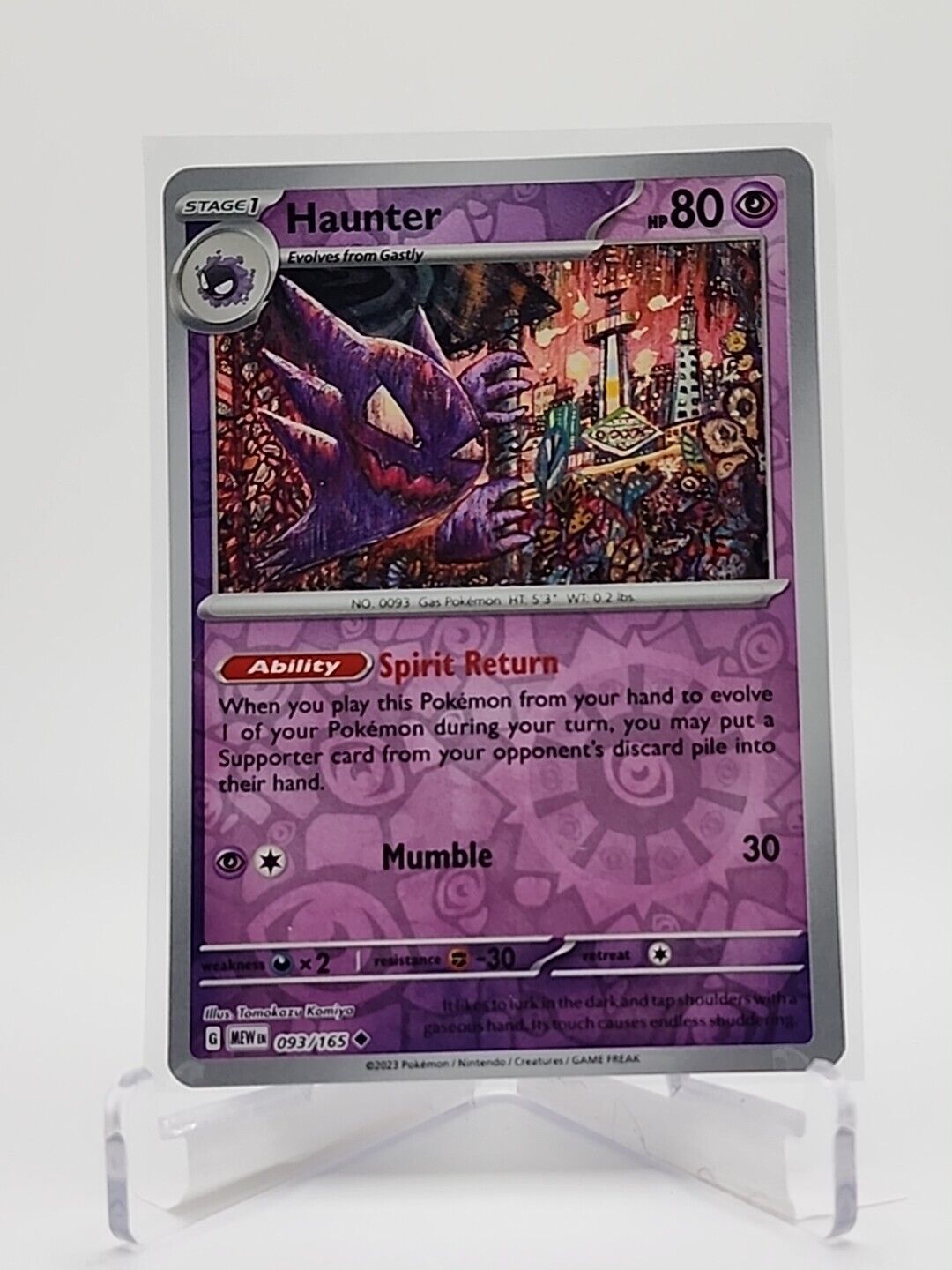 93/165 Haunter [Reverse Holo]  Pokémon TGC Scarlet & Violet - 151