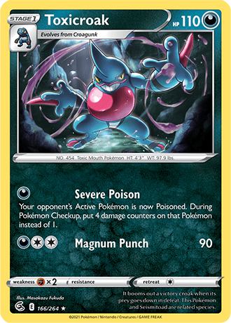 Toxicroak  166/264 Pokémon TCG Fusion Strike