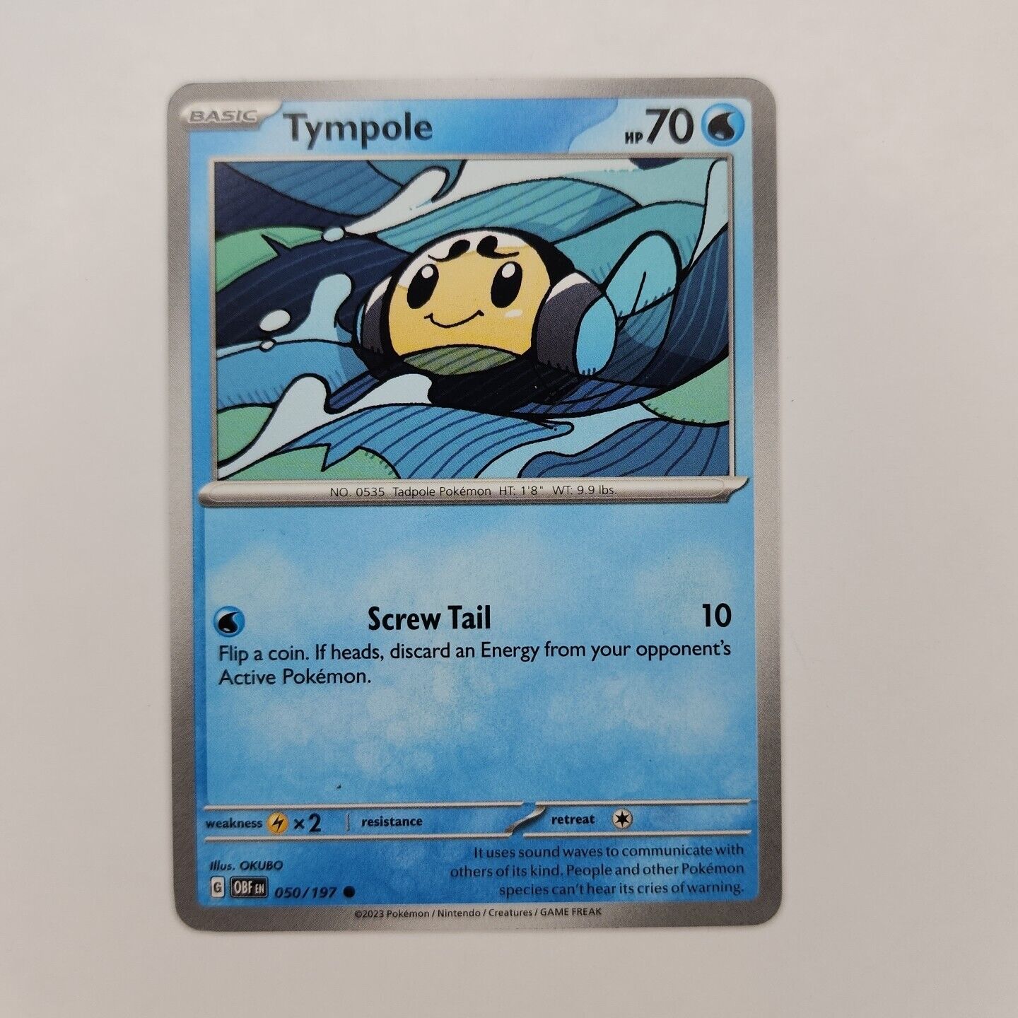 Tympole 50/197 Pokémon TGC Obsidian Flames