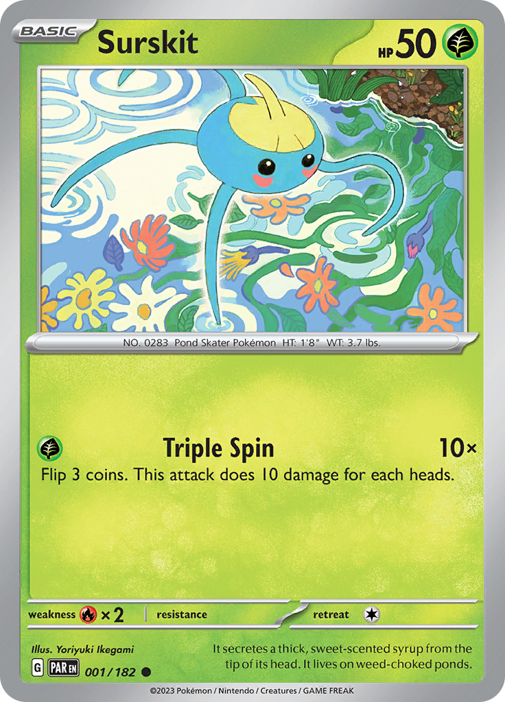 Surskit  1/182 Pokémon TCG Paradox Rift