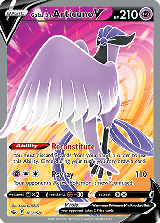 Galarian Articuno V  169/203 Pokémon TCG Chilling Reign