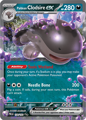 Paldean Clodsire ex  130/193 Pokémon TCG Paldea Evolved