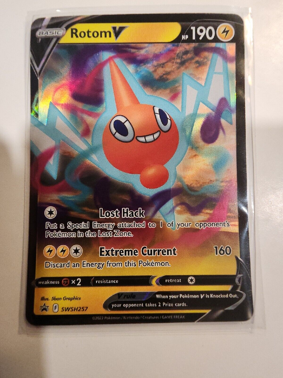 Rotom V - SWSH257 Ultra Rare Sword & Shield Promo Pokemon TCG NM