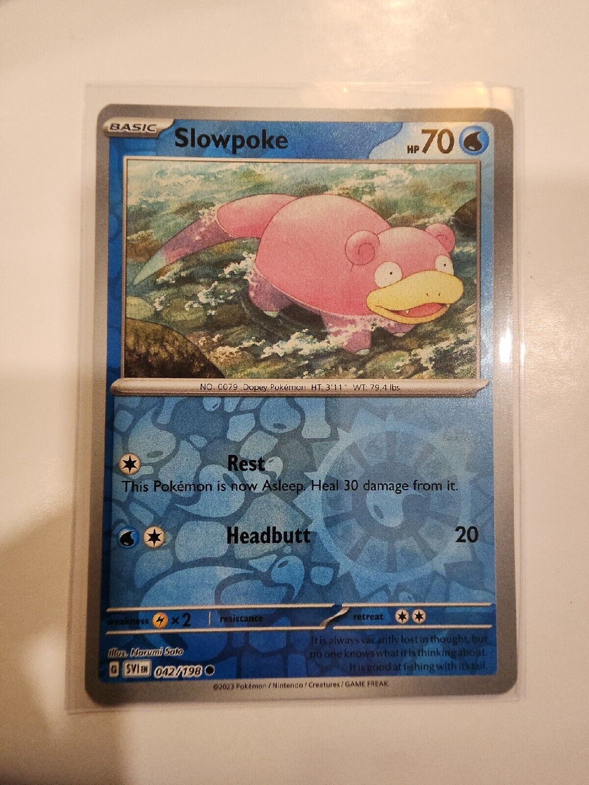 Slowpoke [Reverse Holo] 42/198 Pokémon TGC Scarlet & Violet