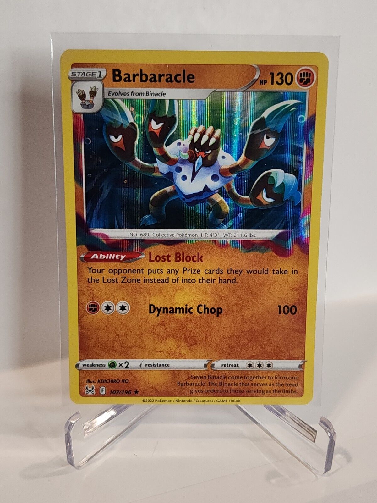 107/196 Barbaracle [Holo] Pokémon TGC Lost Origin