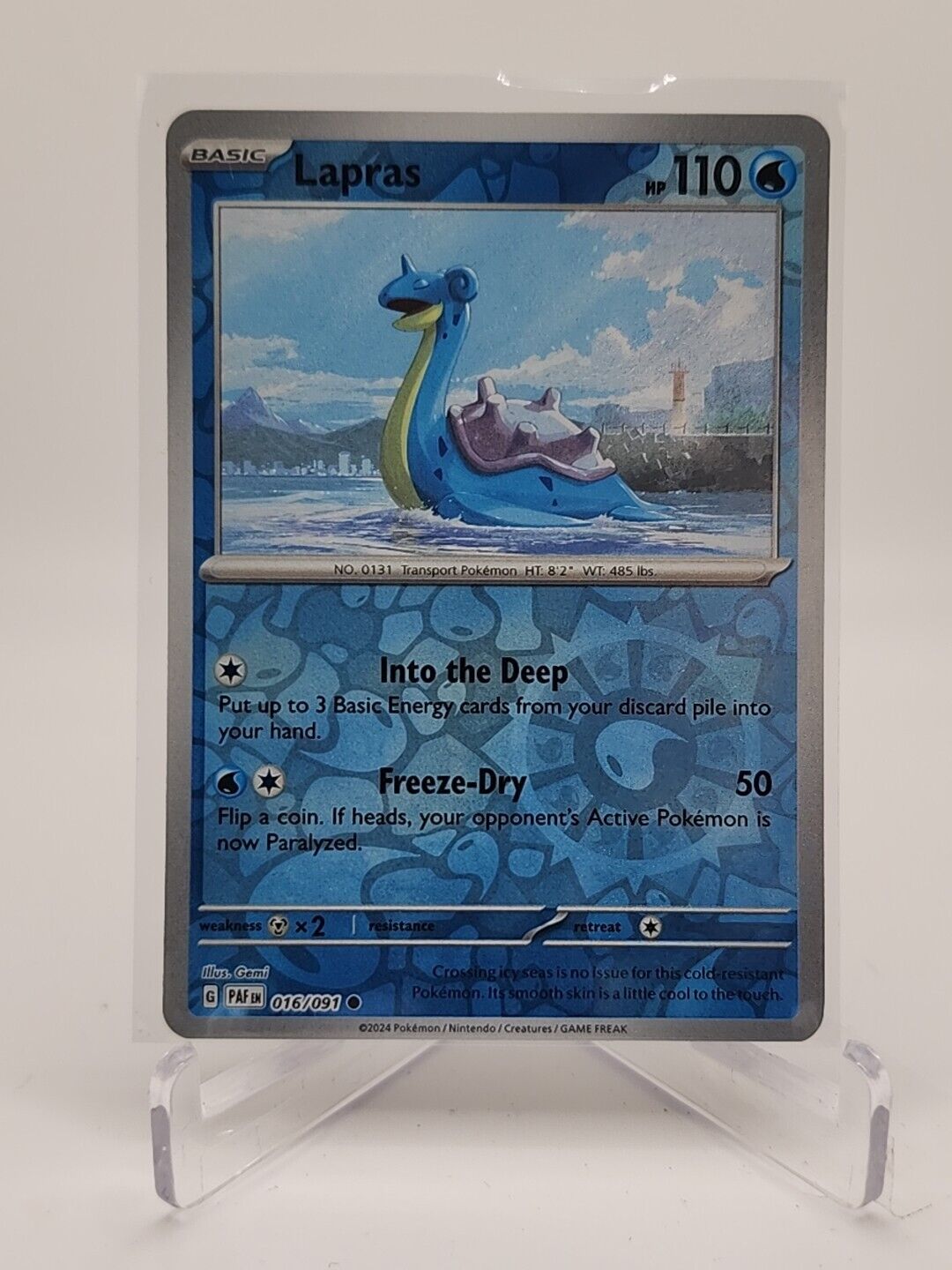 Lapras [Reverse Holo]  16/91 Pokémon TCG Paldean Fates