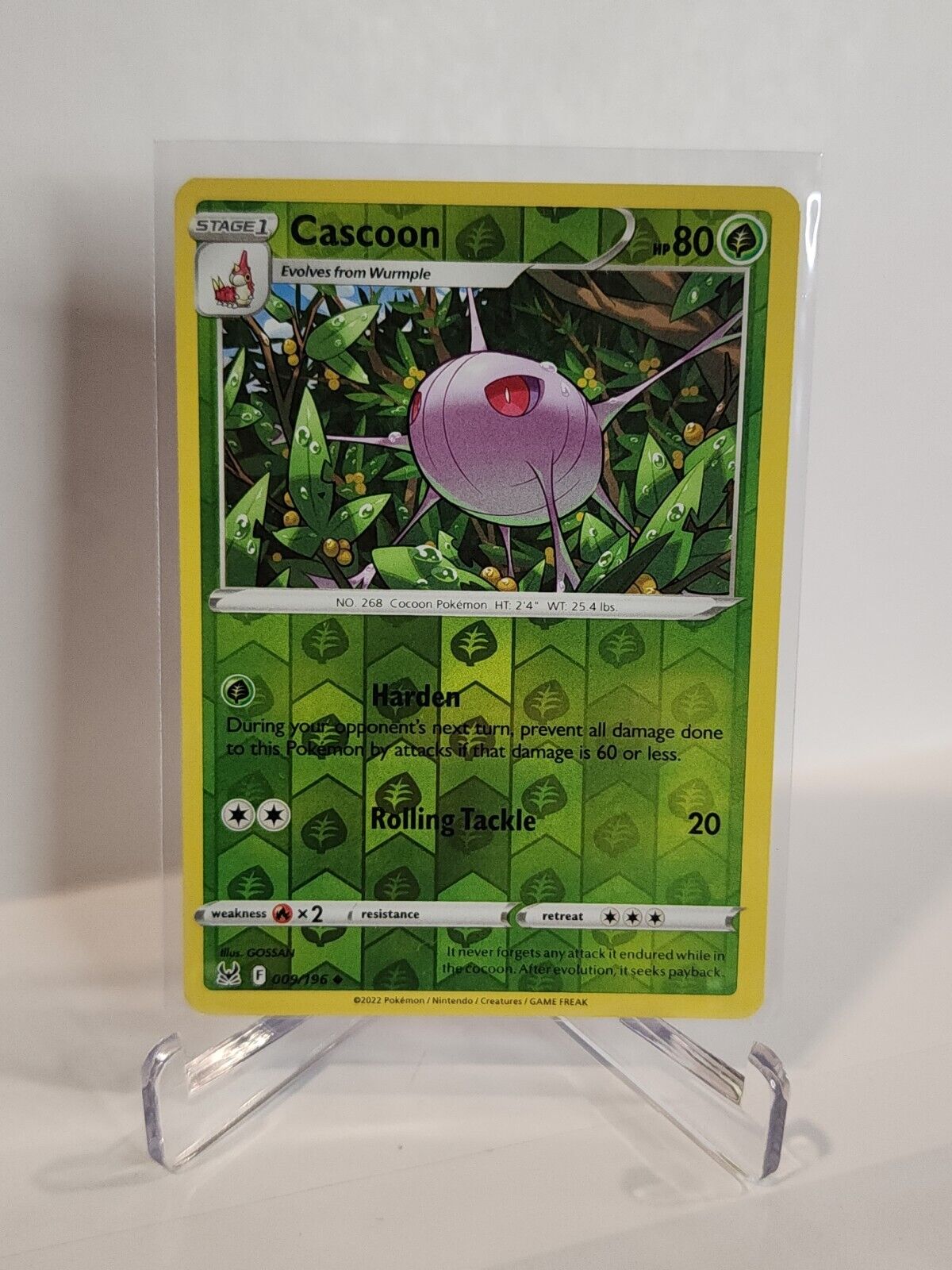 9/196 Cascoon [Reverse Holo]  Pokémon TGC Lost Origin