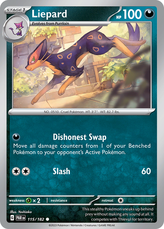 Liepard  115/182 Pokémon TCG Paradox Rift