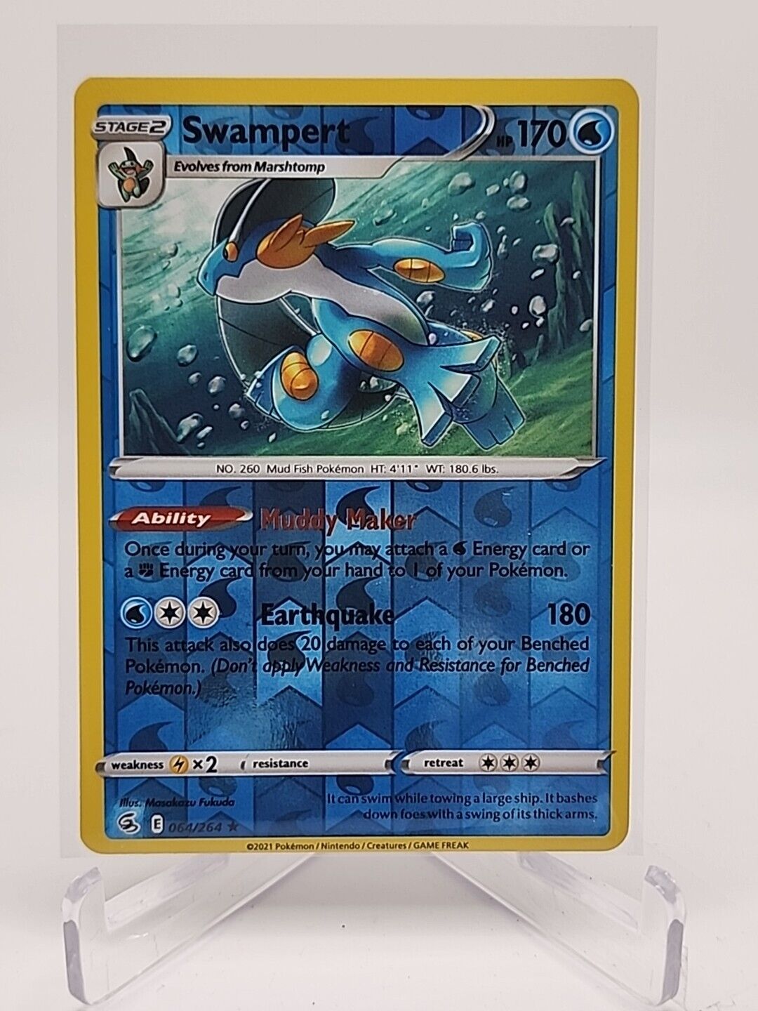 Swampert [Reverse Holo]  64/264 Pokémon TCG Fusion Strike