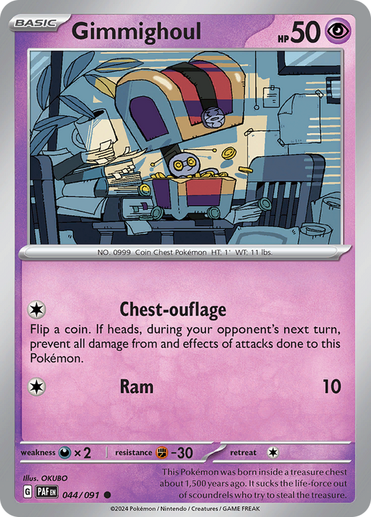 Gimmighoul  44/91 Pokémon TCG Paldean Fates