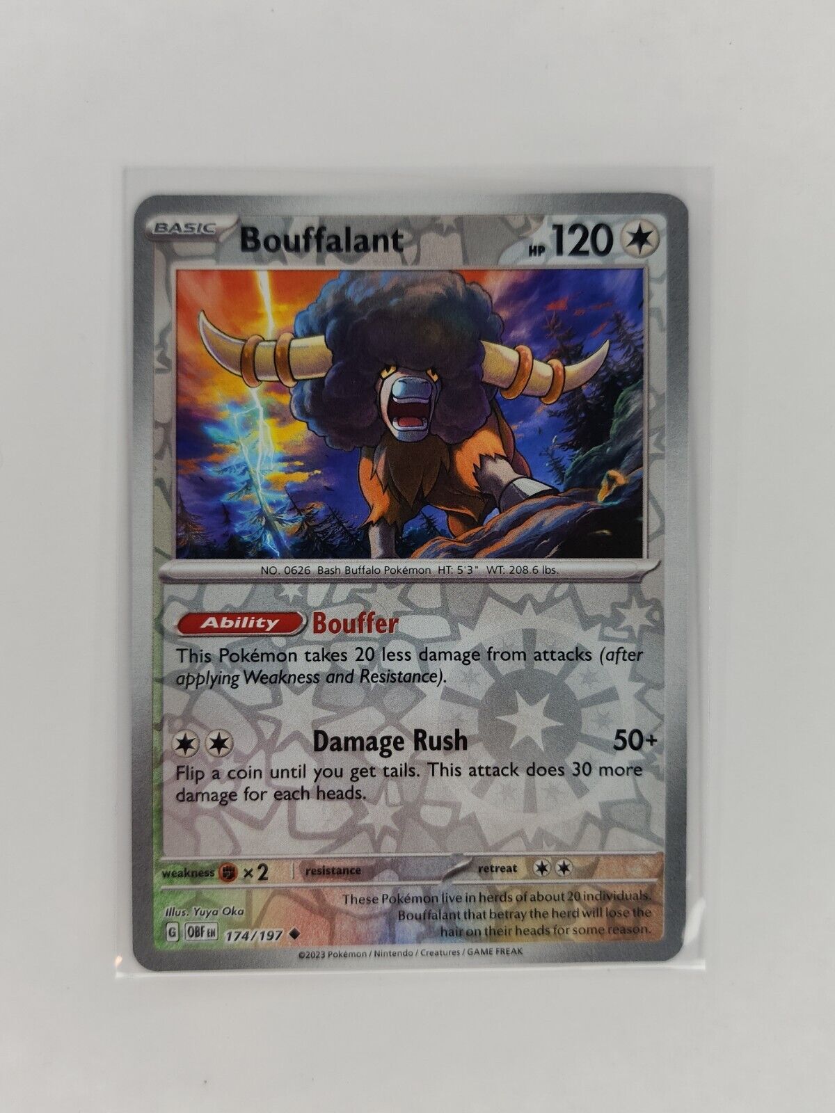 Bouffalant [Reverse Holo] 174/197 Pokémon TGC Obsidian Flames