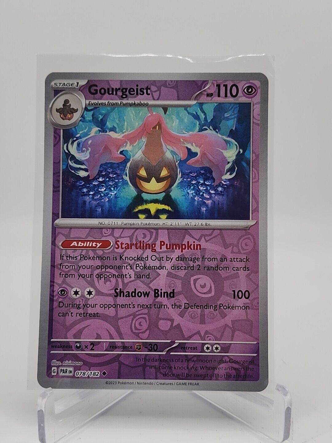 Gourgeist [Reverse Holo]  78/182 Pokémon TCG Paradox Rift