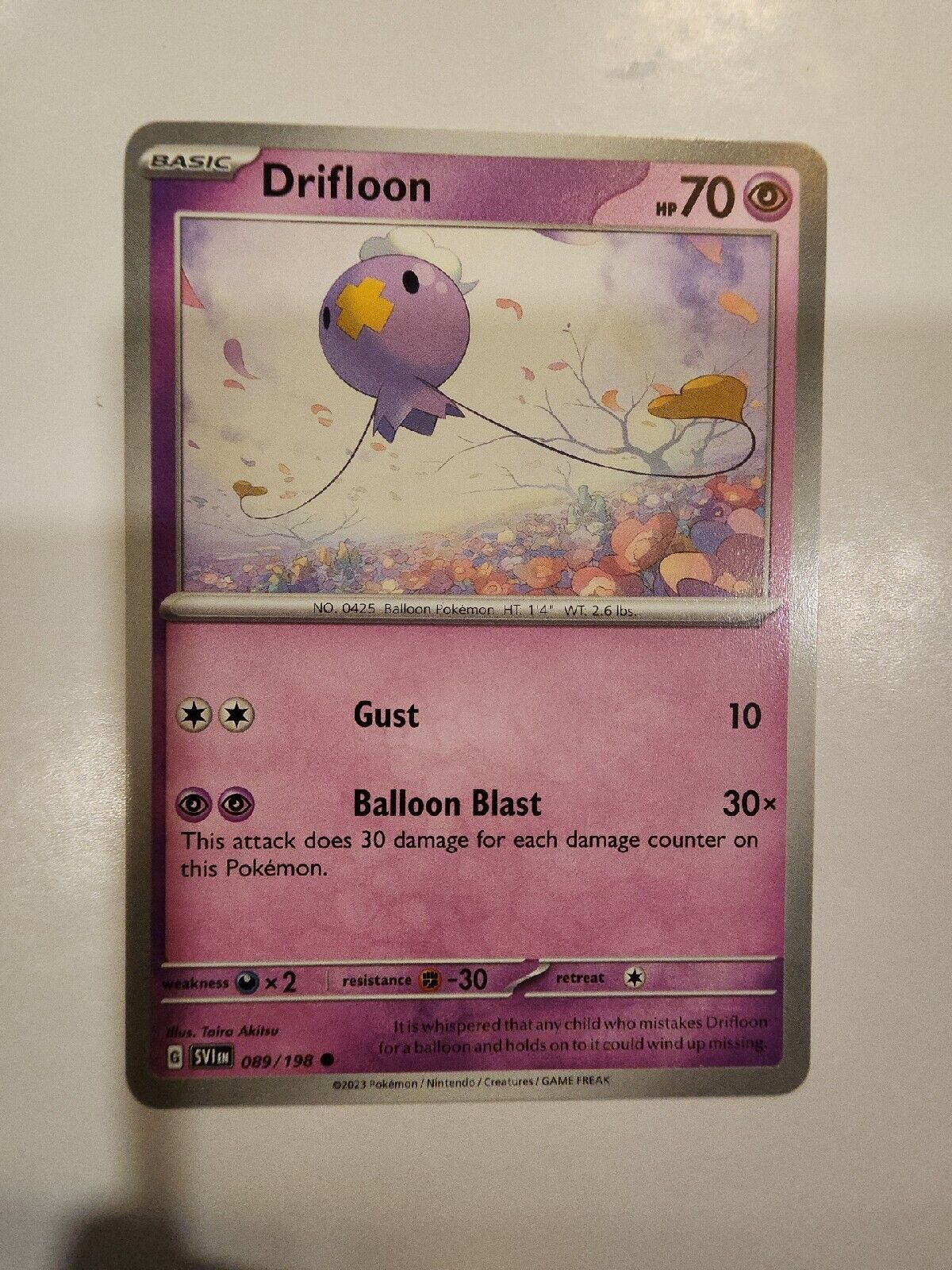 Drifloon 89/198 Pokémon TGC Scarlet & Violet