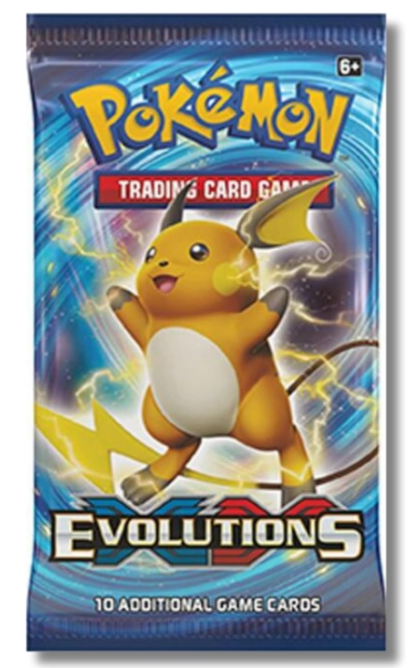 Pokémon TCG -  XY Evolutions Booster Pack (Sealed) Raichu Pack Art