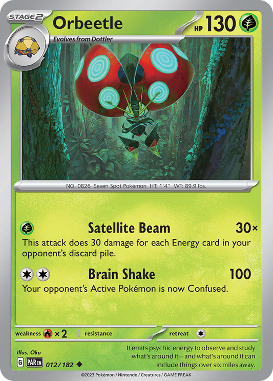 Orbeetle  12/182 Pokémon TCG Paradox Rift