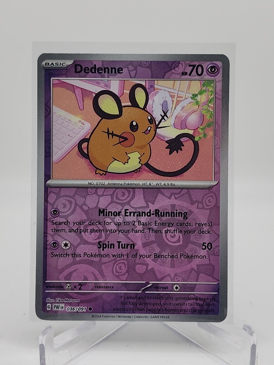 Dedenne [Reverse Holo]  36/91 Pokémon TCG Paldean Fates