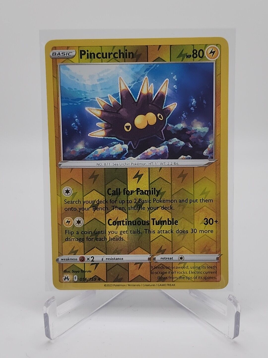 Pincurchin [Reverse Holo] 56/159 Pokémon TGC Crown Zenith