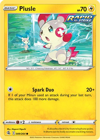 Plusle  89/264 Pokémon TCG Fusion Strike