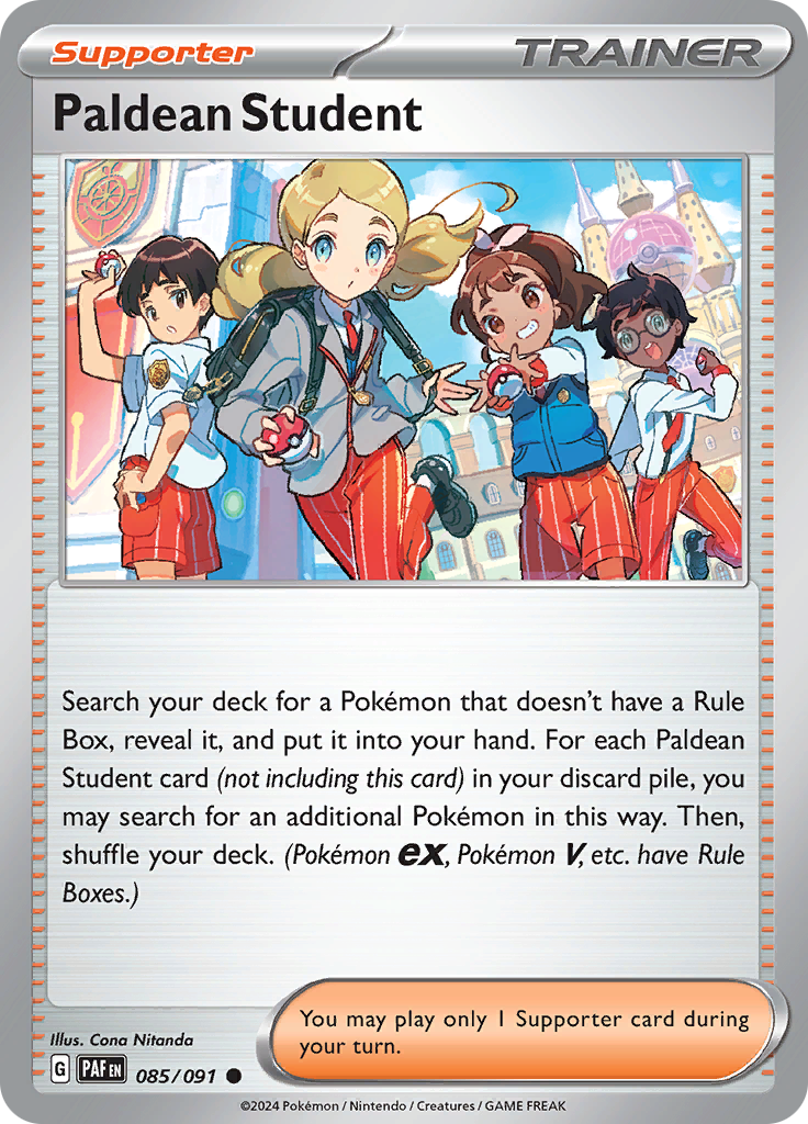 Paldean Student  85/91 Pokémon TCG Paldean Fates