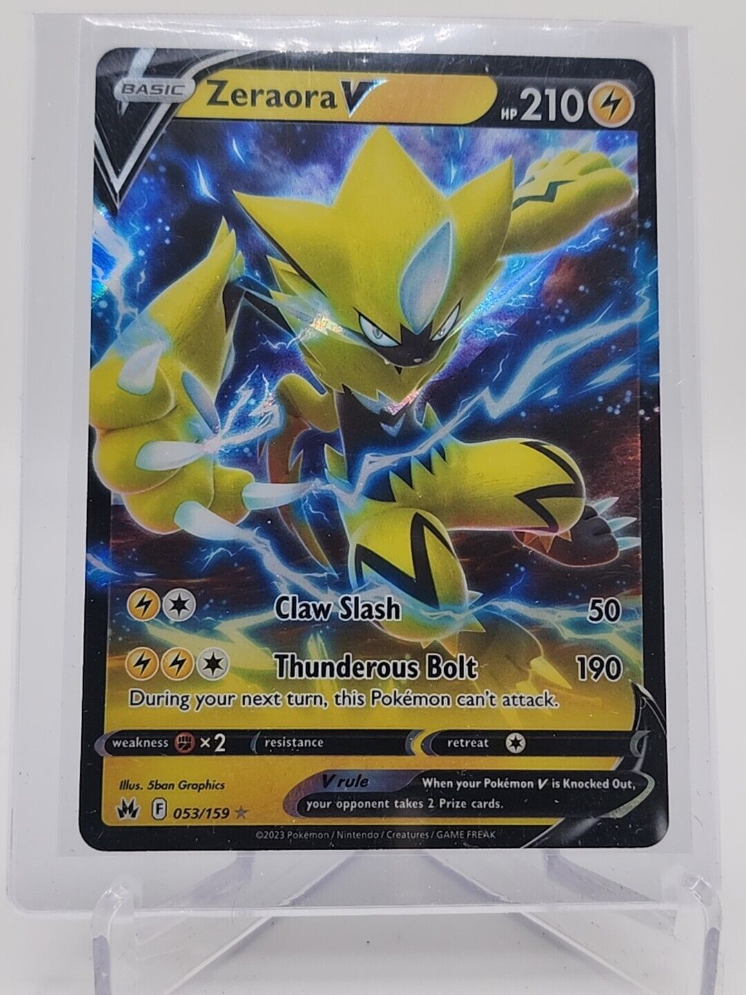 Zeraora V  53/159 Pokémon TCG Crown Zenith