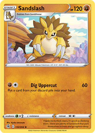 Sandslash  132/264 Pokémon TCG Fusion Strike