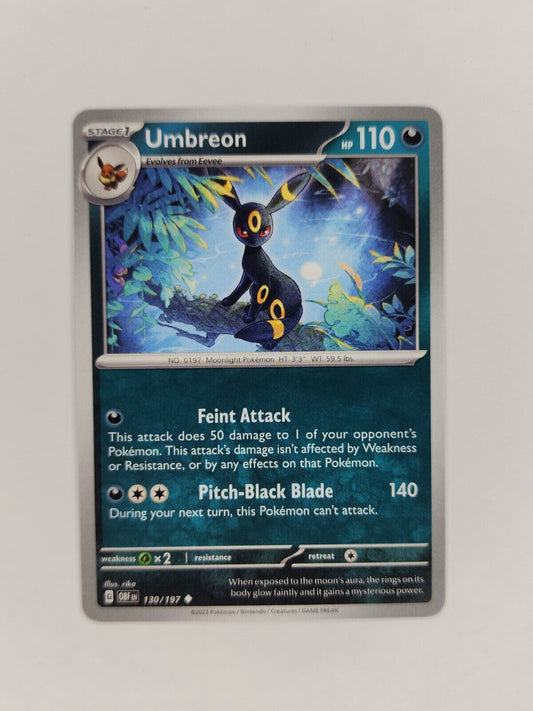 Umbreon 130/197 Pokémon TGC Obsidian Flames