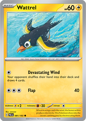 Wattrel  81/193 Pokémon TCG Paldea Evolved