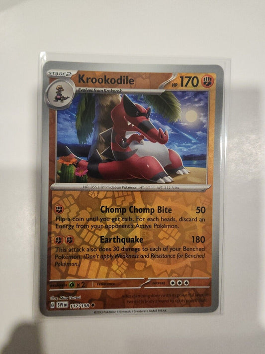 Krookodile [Reverse Holo] 117/198 Pokémon TGC Scarlet & Violet