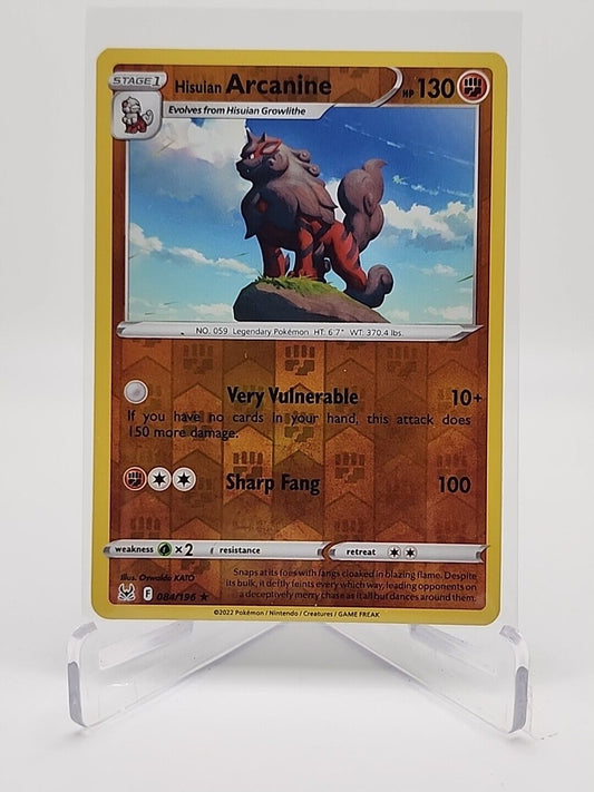 Hisuian Arcanine [Reverse Holo]  84/196 Pokémon TCG Lost Origin