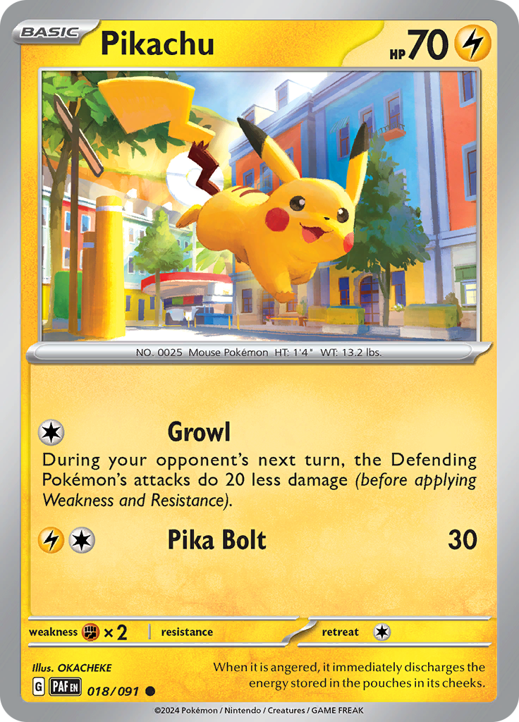 Pikachu  18/91 Pokémon TCG Paldean Fates