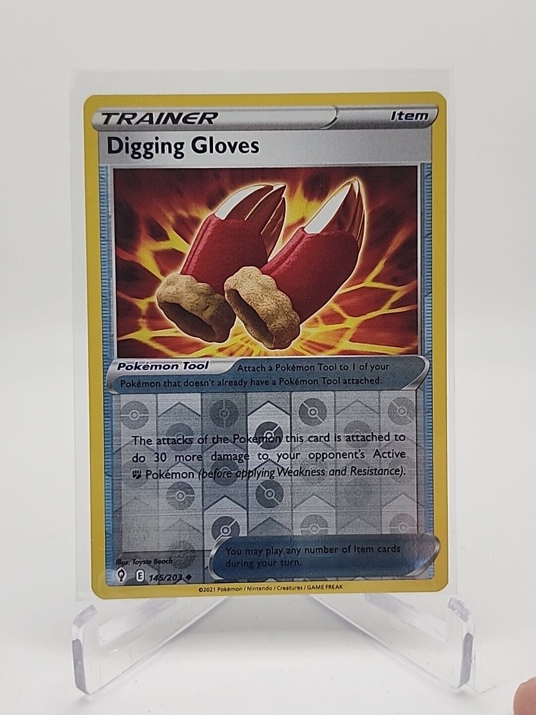 Digging Gloves [Reverse Holo]  145/203 Pokémon TCG Evolving Skies