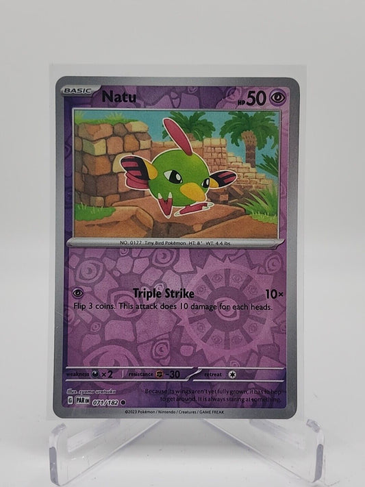 Natu [Reverse Holo]  71/182 Pokémon TCG Paradox Rift