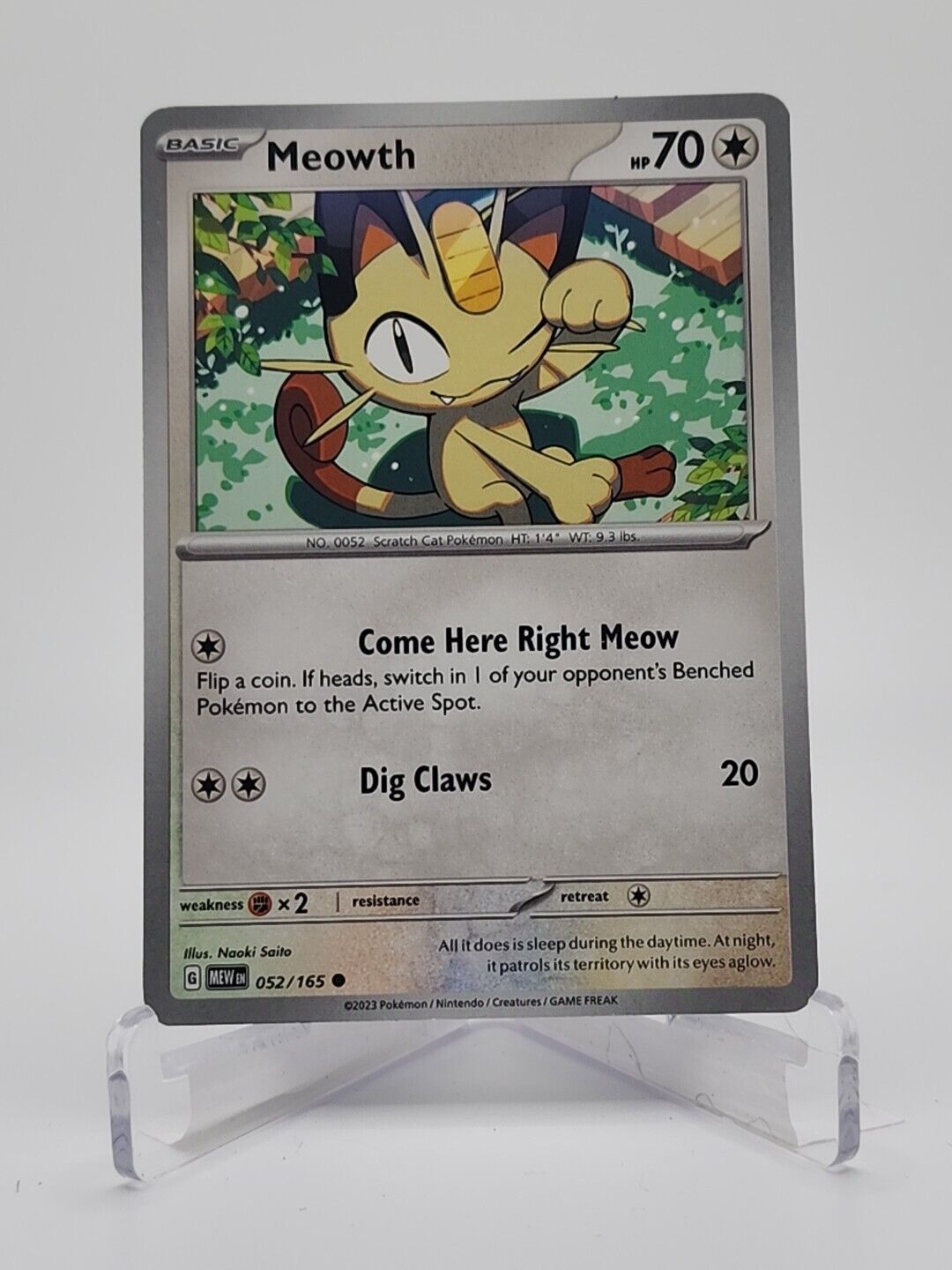 52/165 Meowth  Pokémon TGC Scarlet & Violet - 151