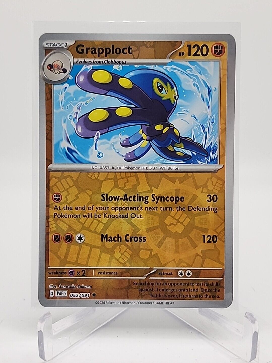 Grapploct [Reverse Holo]  52/91 Pokémon TCG Paldean Fates