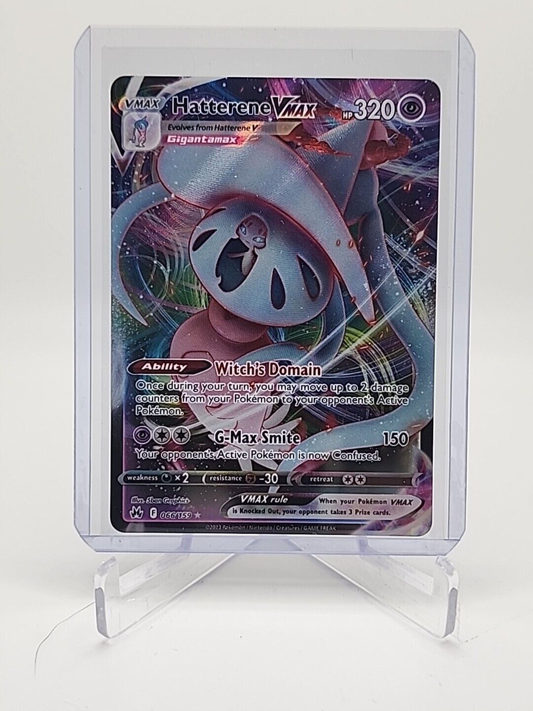 Hatterene VMAX  66/159 Pokémon TCG Crown Zenith