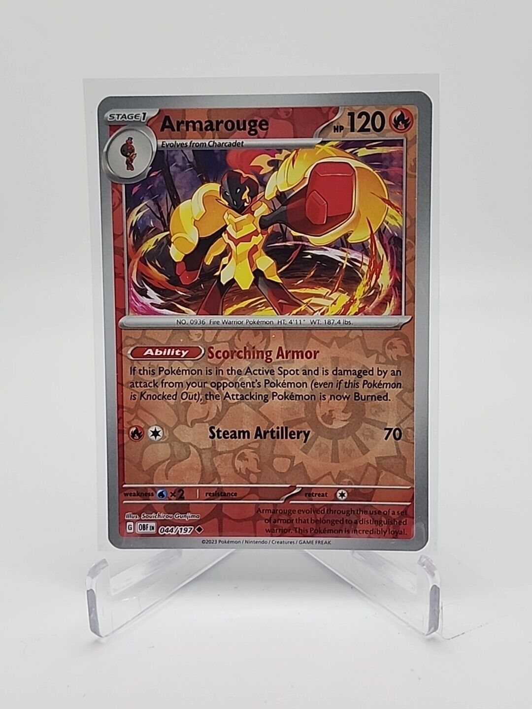 44/197 Armarouge [Reverse Holo] Pokémon TCG Obsidian Flames